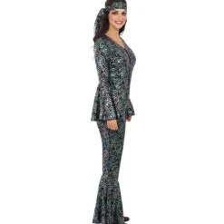 Disfraz de los Años 70 disco para mujer S