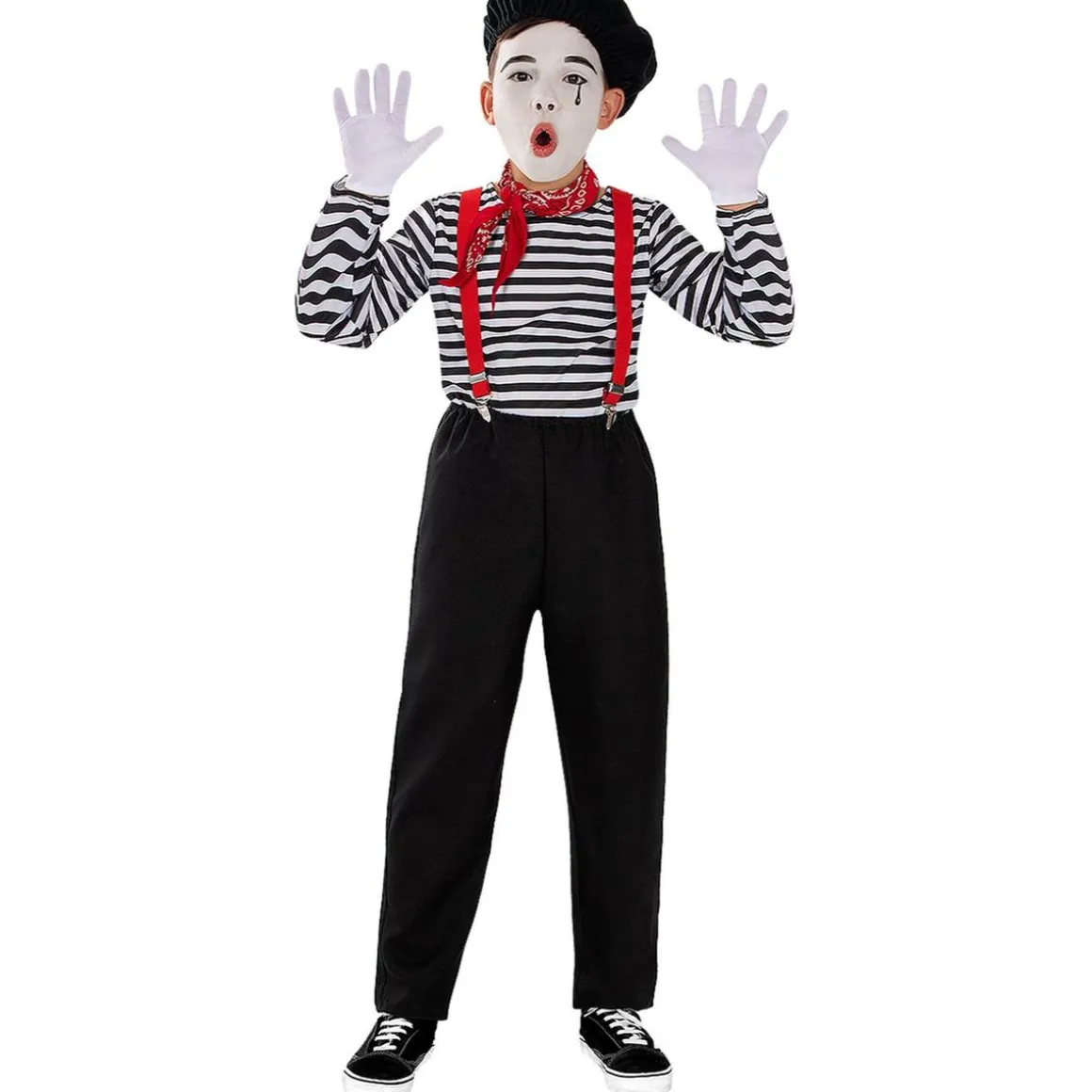 Disfraz de mimo para niño 10-12 años