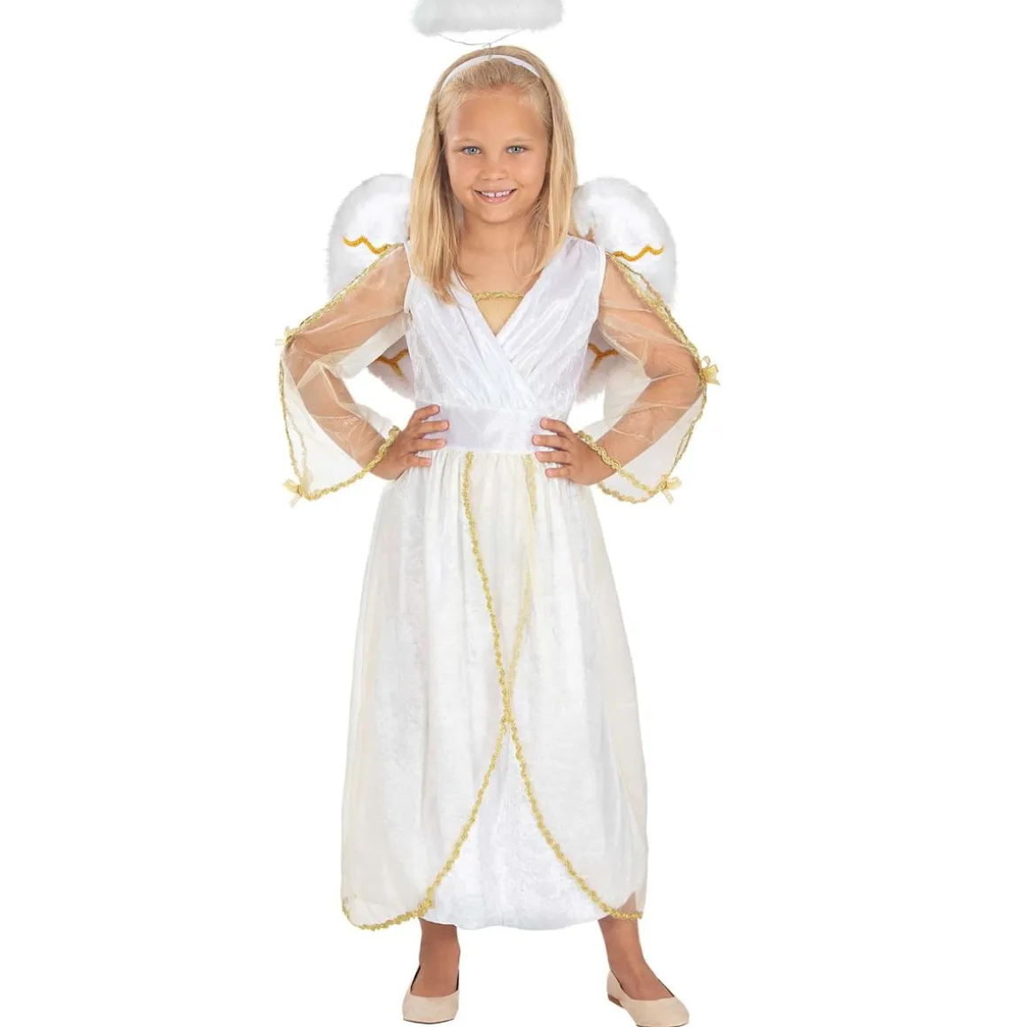 Disfraz de ángel Deluxe niña 3-4 años