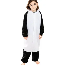 Disfraz de oso panda onesie para niños 10-12 años