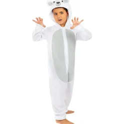 Disfraz de oso polar onesie para niños 5-6 años