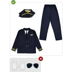 Disfraz de piloto de aviones para hombre L