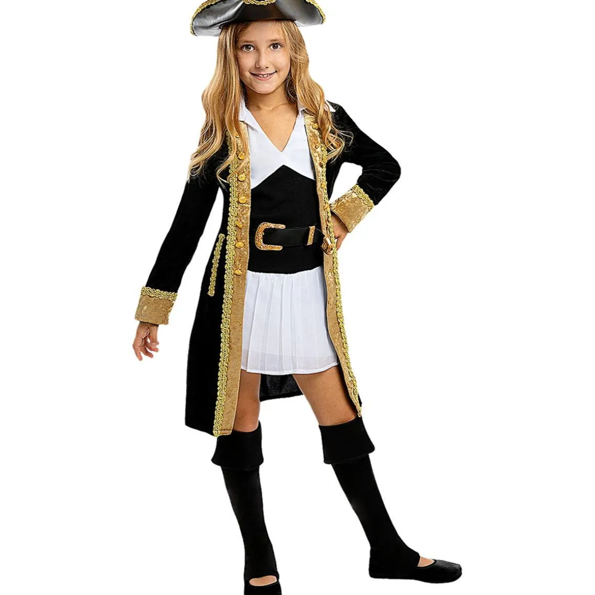 Disfraz de pirata deluxe para niña- Colección colonial 3-4 años