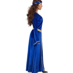 Disfraz de princesa medieval azul para mujer L