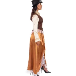 Disfraz de Steampunk largo para mujer XXL