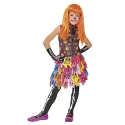 Disfraz infantil - Skelita de los muertos talla L
