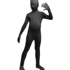 Disfraz segunda piel negro para niños 5-6 años