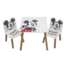 Disney - Mickey Mouse - Conjunto de Mesa Cuadrada y Dos Sillas de Madera Mickey Classic ㅤ