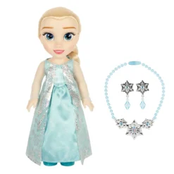 Disney - Muñeca Elsa 38 cm con collar y pendientes
