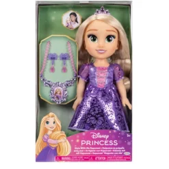Disney - Muñeca Rapunzel 38 cm con collar y pendientes