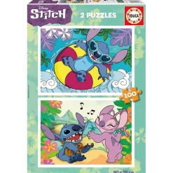 Disney - Puzzle Disney Stitch Doble Pack 100 Piezas ㅤ