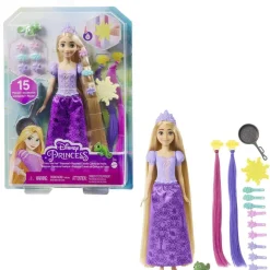 Disney - Rapunzel - Muñeca Princesa Rapunzel con peinados mágicos y accesorios