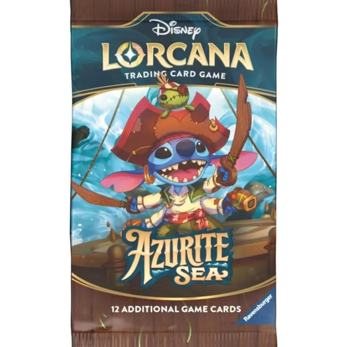 Disney Lorcana - Sobre de cartas Azurite Sea en inglés (Varios modelos)