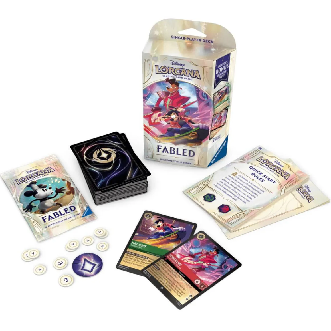 Disney Lorcana Fabled - Mazo de inicio Esmeralda / Rubí (inglés)