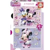 Educa Borras - Set de 2 Puzzles Minnie: 48 piezas cada uno, 28x20 cm montados ㅤ
