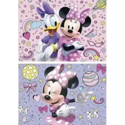 Educa Borras - Set de 2 Puzzles Minnie: 48 piezas cada uno, 28x20 cm montados ㅤ