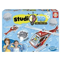 Educa Borrás - Helicóptero de rescate - Puzzle Studio 3D