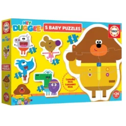 Educa Borrás - Hey Duggee - 5 puzzles progresivos de 3-5 piezas