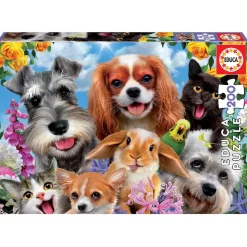 Educa Borrás - Selfie de mascotas - Puzzle 200 piezas