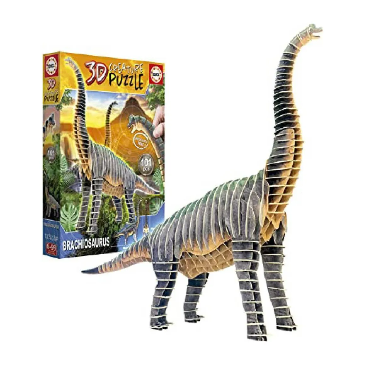Educa Borrás - Brachiosaurus - Puzzle 3D de 101 piezas