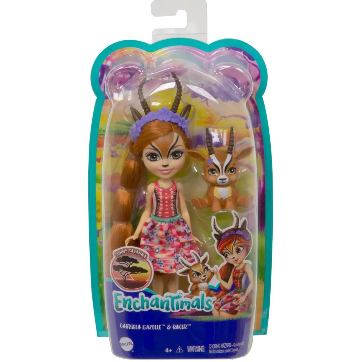 Enchantimals - Gabriela Gazelle y Racer - Pack muñeca y mascota