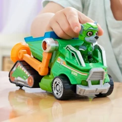 Energía - Patrulla Canina - Camión de reciclaje de juguete con figura de acción Rocky, luces y sonidos ㅤ