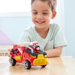 Energía - Patrulla Canina - Camión de bomberos de juguete con figura de acción de Marshall, luces y sonidos ㅤ