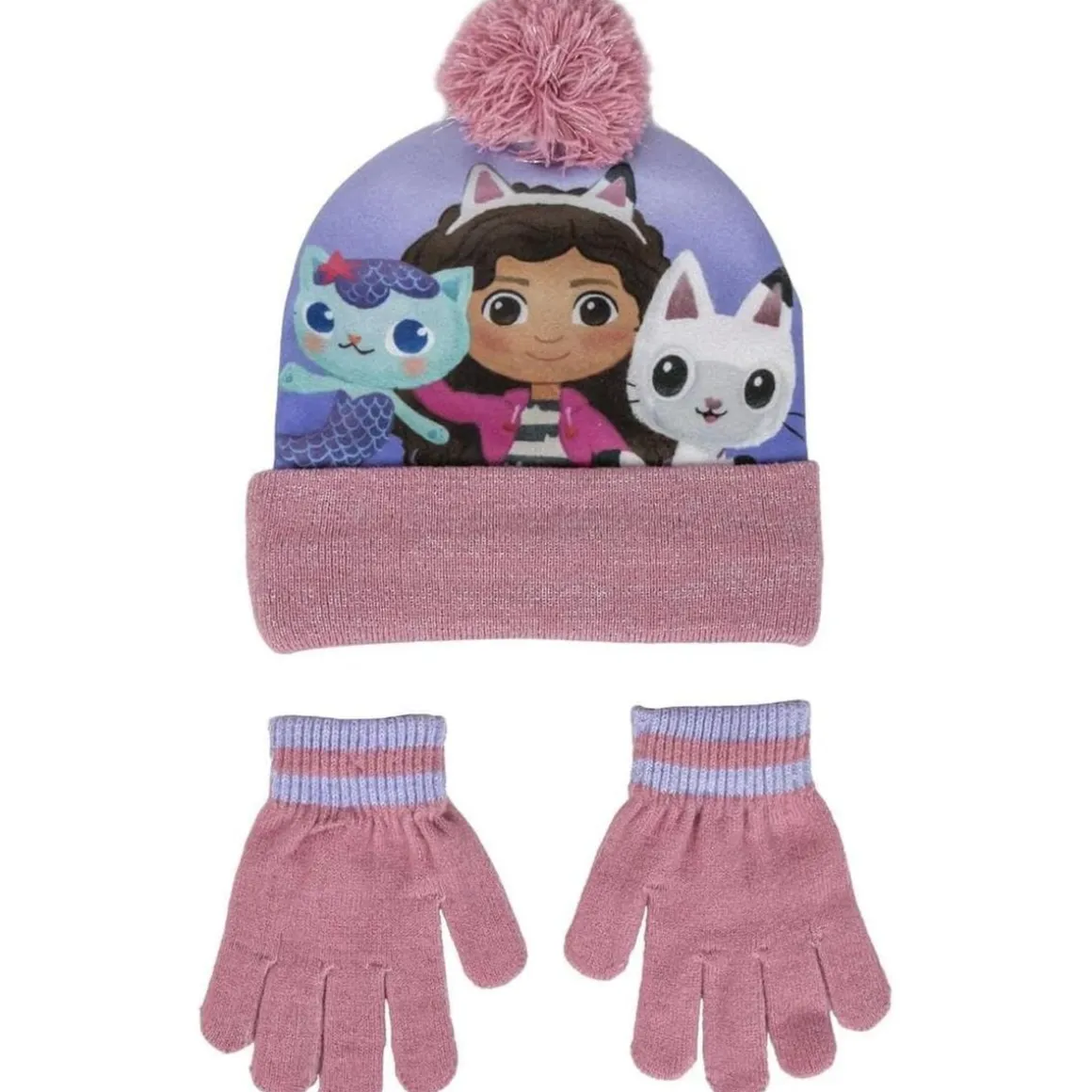 Gabby's Dollhouse - Conjunto 2 Piezas gorro y guantes