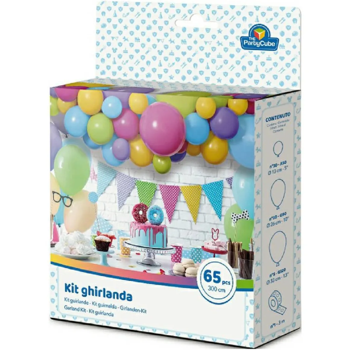 Guirnalda 3 metros con 65 piezas