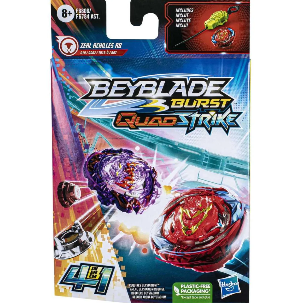 Hasbro - Beyblade - Beyblade Quad Strike: juego y batalla de trompos surtidos (Varios modelos) ㅤ