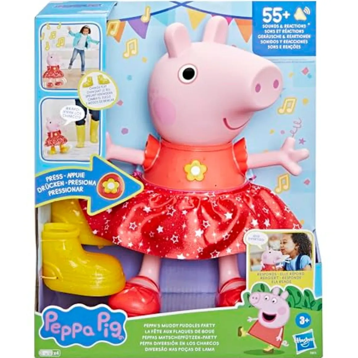 Hasbro - Peppa Pig - Muñeca interactiva diversión en los charcos