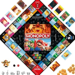 Hasbro - Super Mario - Monopoly edición película Super Mario Bros con token Bowser