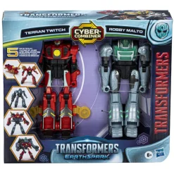 Hasbro - Transformers - Pack de 2 figuras EarthSpark Terran Twitch y Robby ㅤ