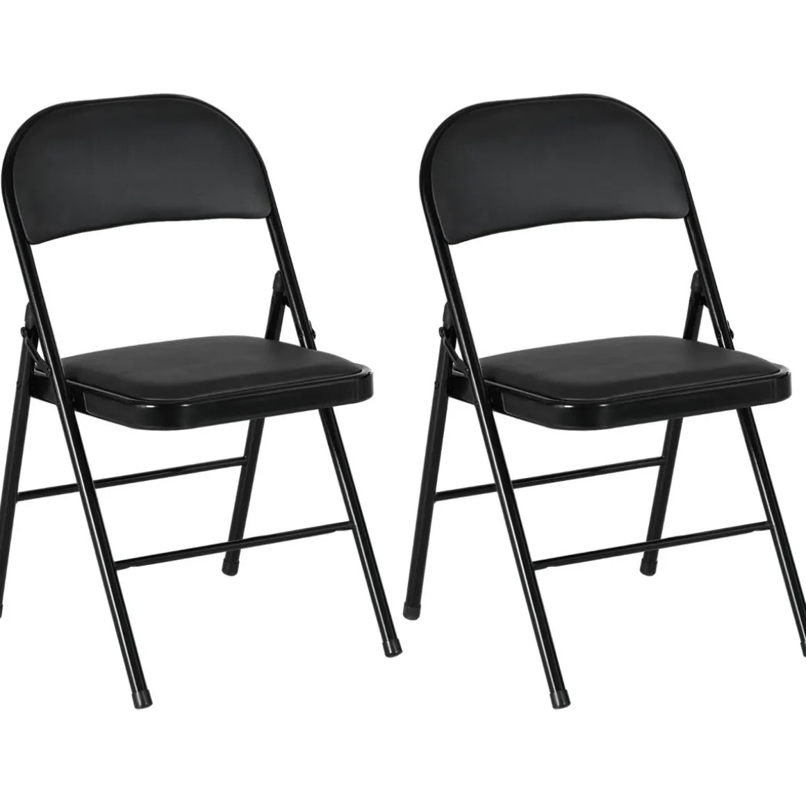 Homcom - 2 sillas plegables Negro