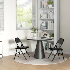 Homcom - 2 sillas plegables Negro