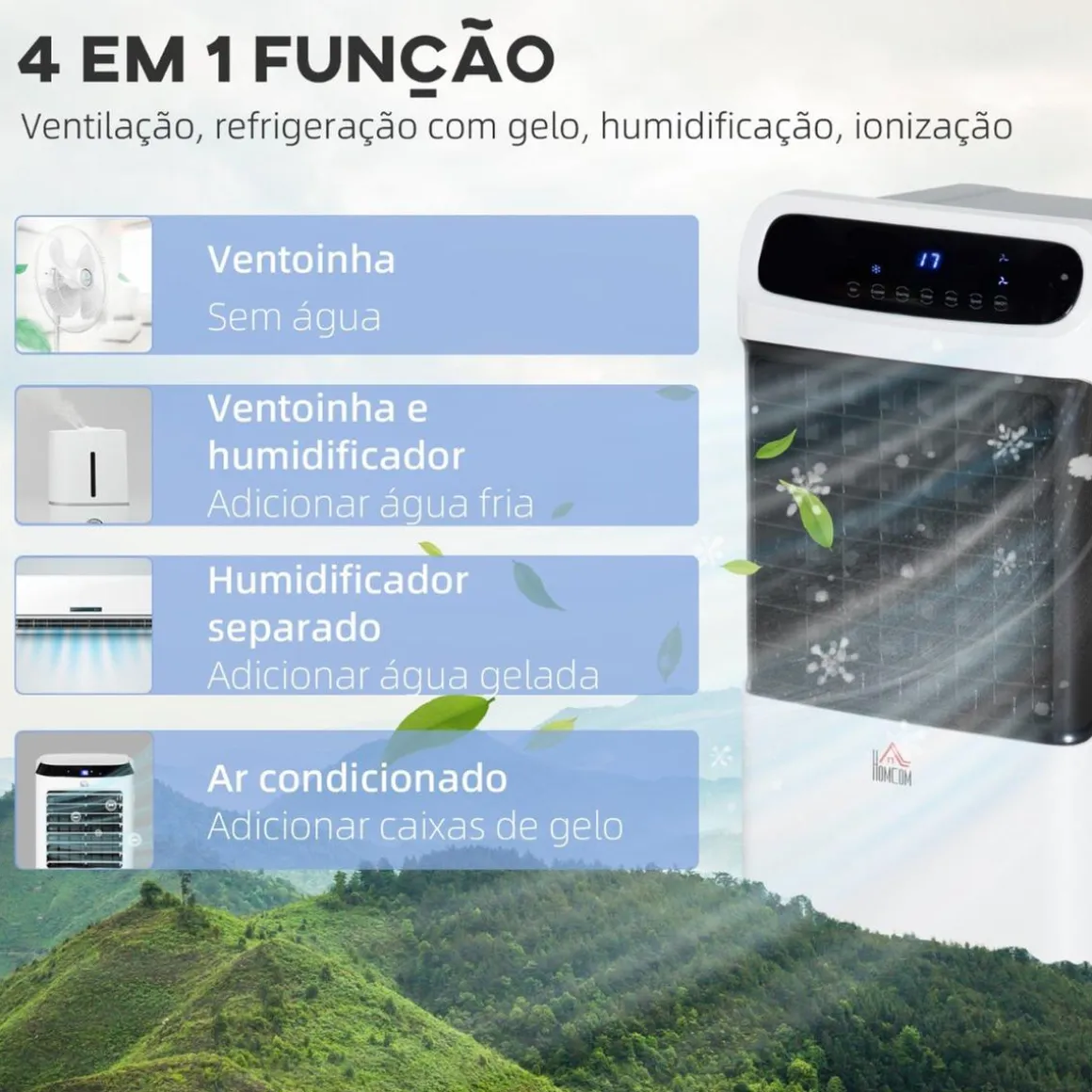 Homcom - Aire Acondicionado Humidificador