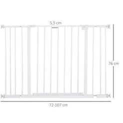 Homcom - Barrera Metálica para perro