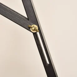 Homcom - Caballete de madera con trípode Negro