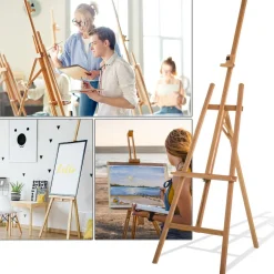 Homcom - Caballete de pintura de madera