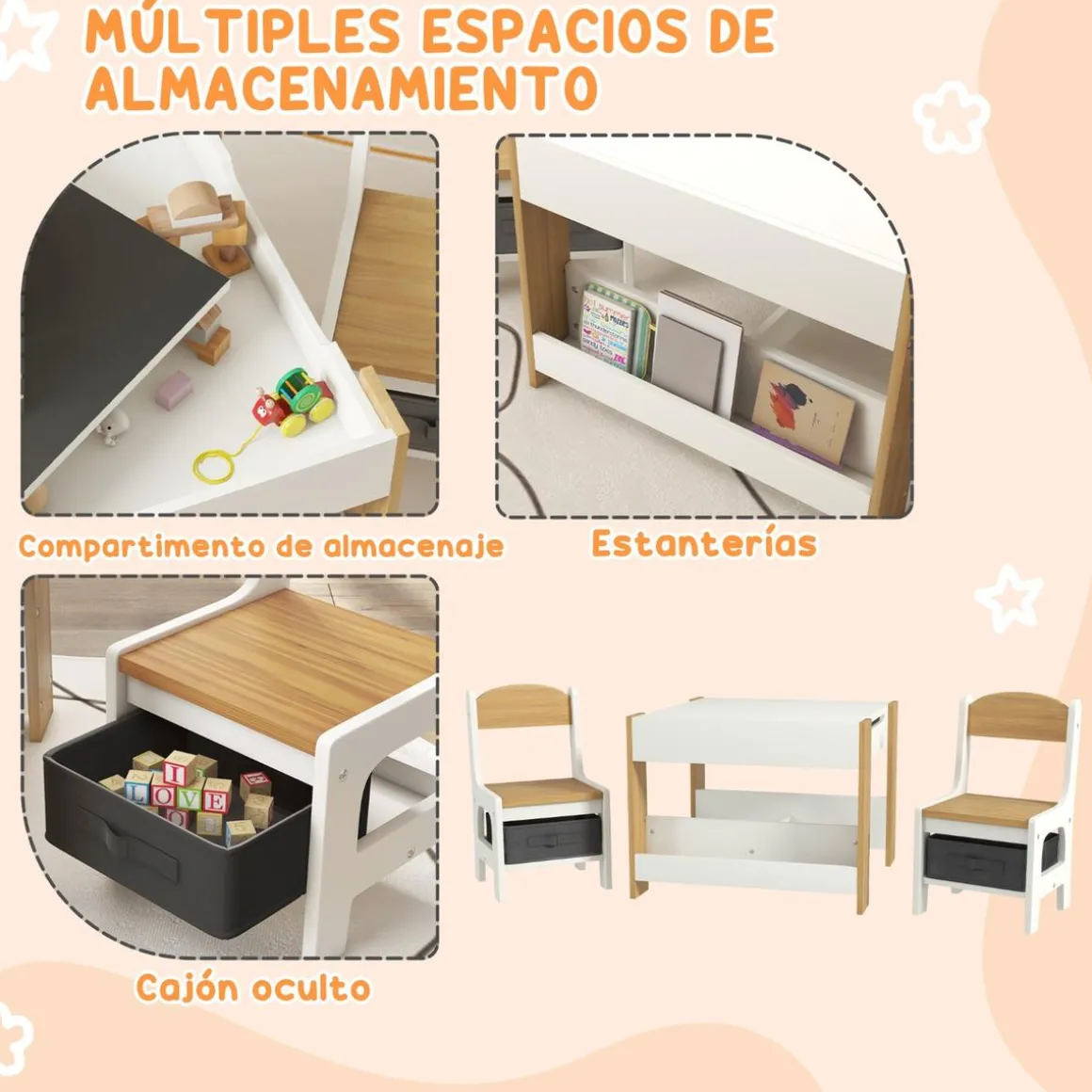 Homcom - Conjunto de Mesa con Sillas