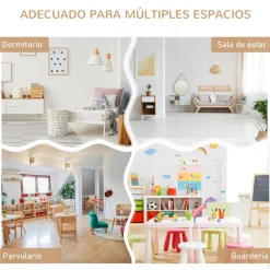 Homcom - Conjunto Mesa + Banco + 2 sillas infantiles Madera