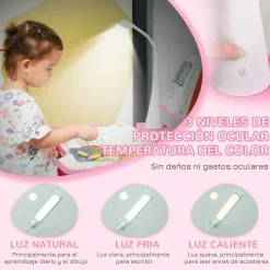 Homcom - Conjunto Pupitre reclinable + Silla Rosa