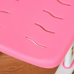 Homcom - Conjunto Pupitre reclinable + Silla Rosa