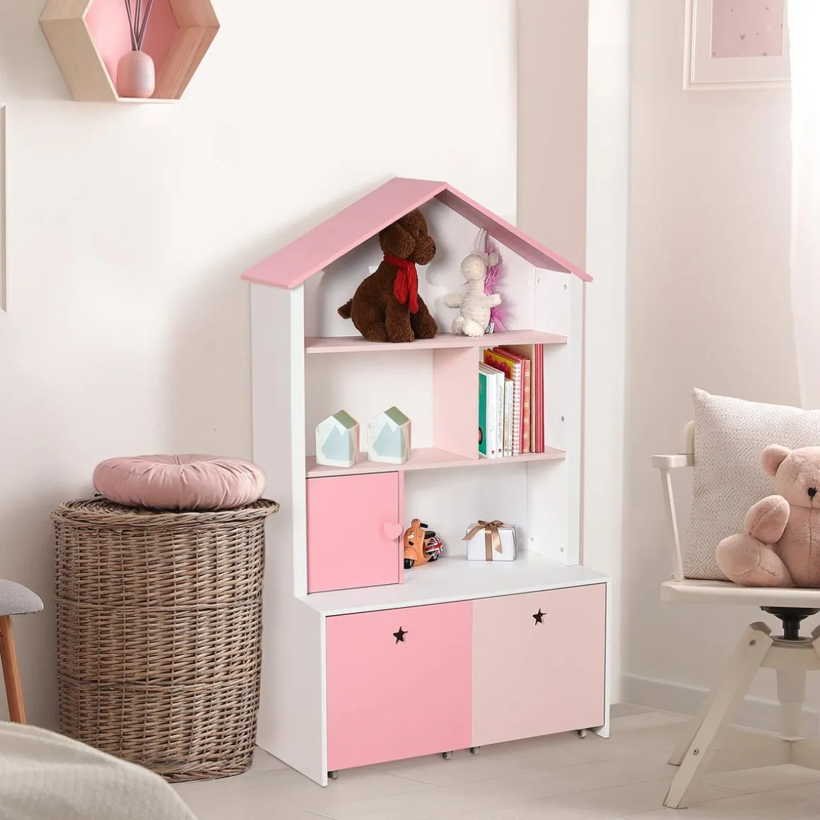 Homcom - Estantería de madera infantil