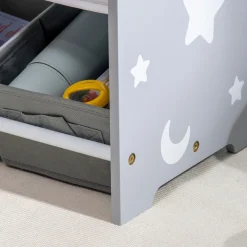 Homcom - Estantería infantil con 9 cajas Gris