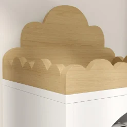 Homcom - Estantería infantil 3 niveles Blanco y Natural