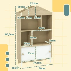 Homcom - Estantería infantil madera