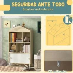 Homcom - Estantería infantil madera