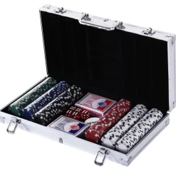 Homcom - Juego de Póker con 300 Fichas HomCom