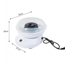 Homcom - Máquina Blanca de Algodón de Azúcar